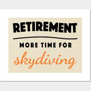 Retirement Gift Retired Elderly Party Skydiving Posters and Art